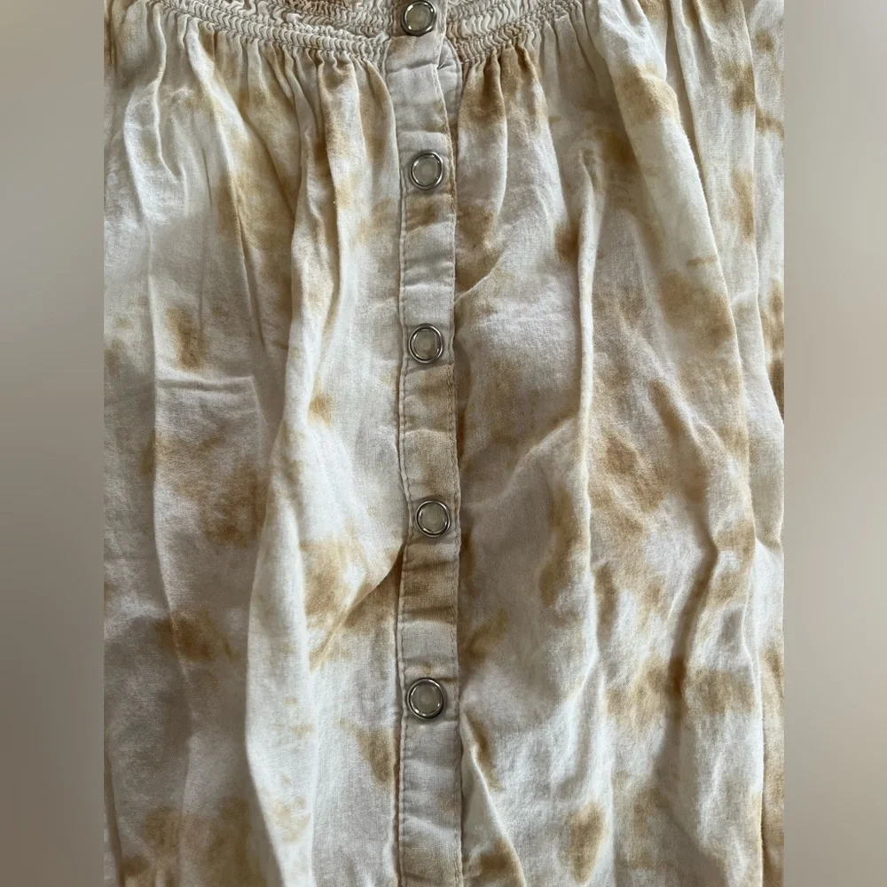 Nine West Jeans Brand Cotton Ruffle Sleeve Spring blouse Women’s Size Small - Picture 10 of 14